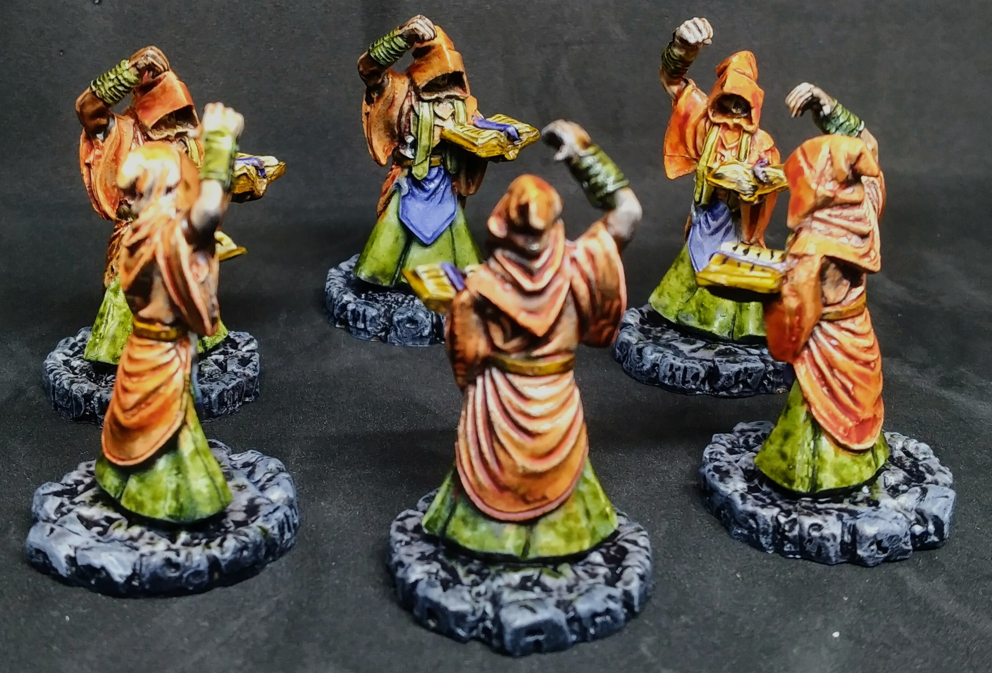 6 figurines peintes de sectateurs de la faction du Dormeur pour Cthulhu Wars