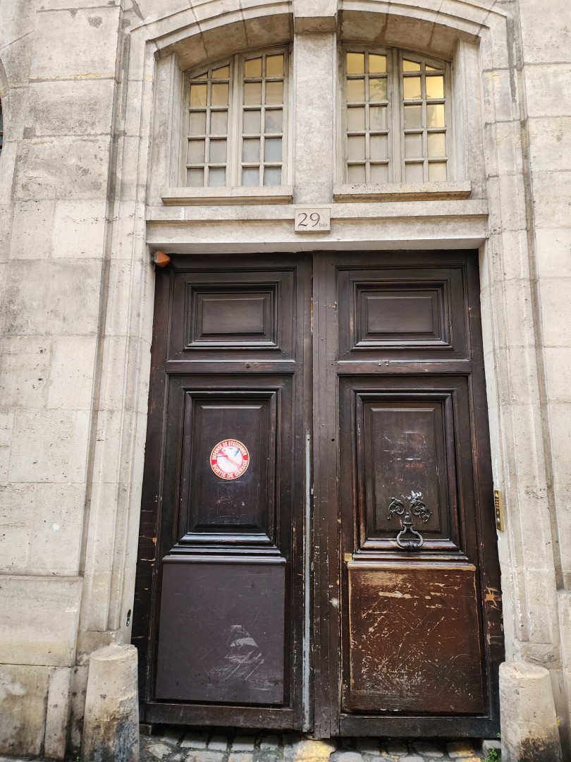 Massive wooden door from early 19th, late 18th.