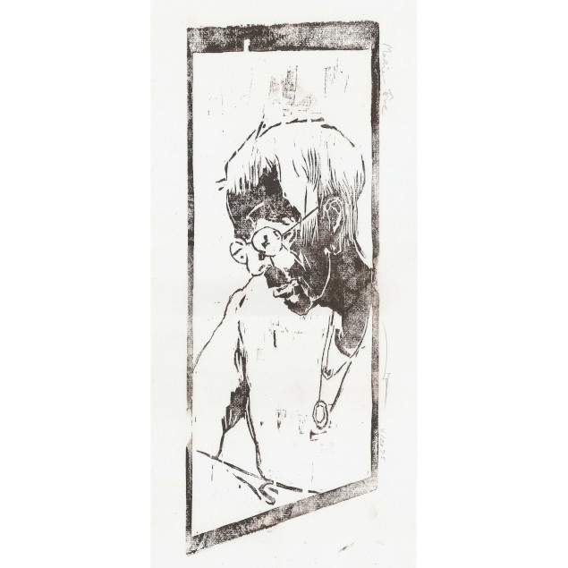 Gravure sur bois, portrait de Marie-Eve, membre de l'asso de gravures.