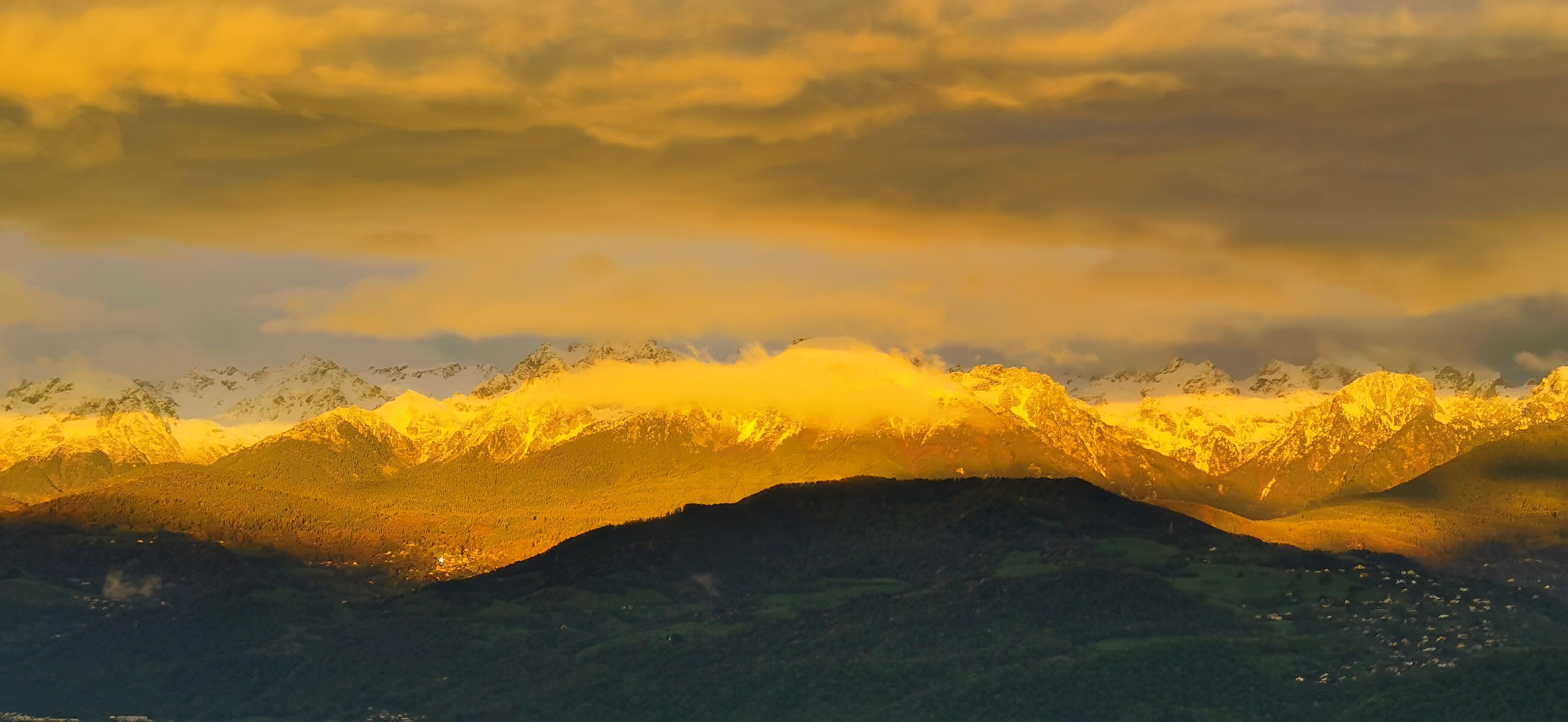 Coucher de soleil sur Belledonne