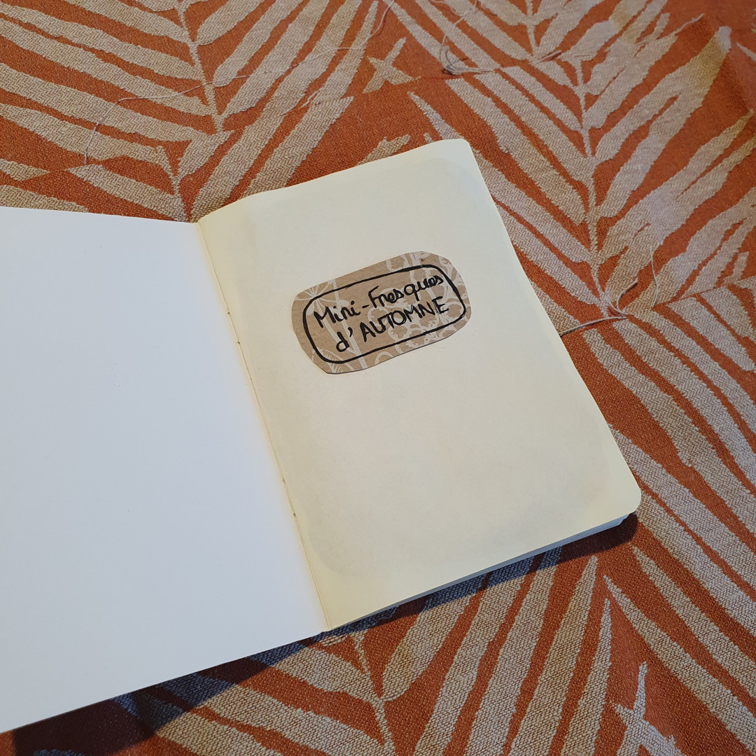 1ère page : étiquette "mini fresque d'automne "