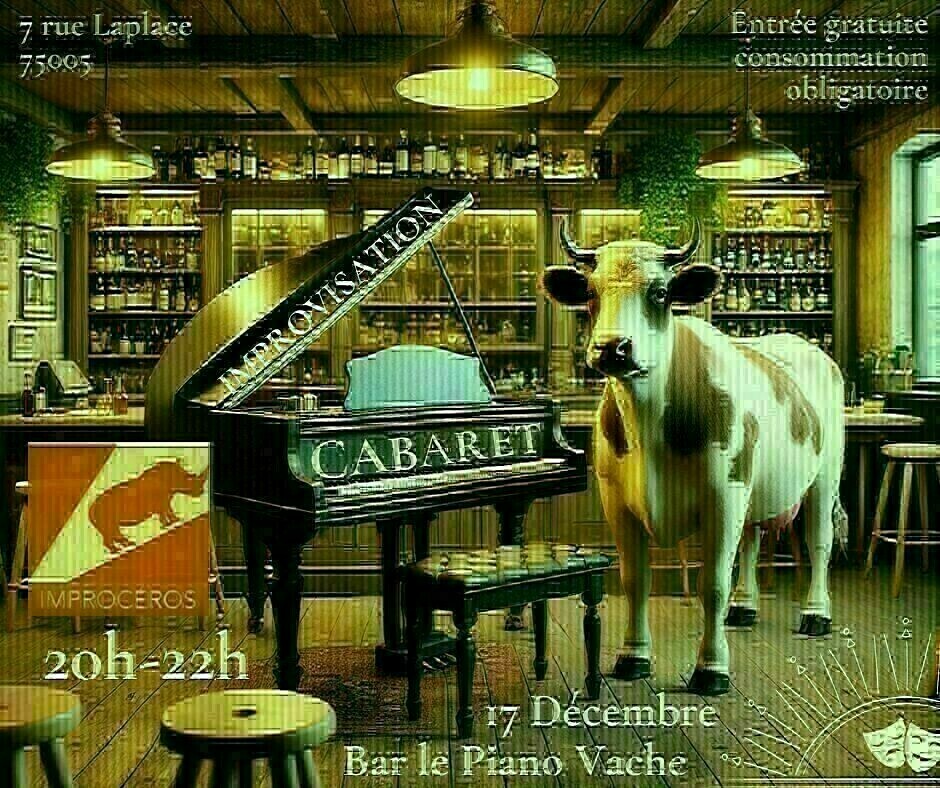 Improvisation Cabaret

Improcéros

vs

Imprhorizon

Mardi 17 Décembre, 20h-22h

Bar Le Piano Vache

7 Rue Laplace
75 005