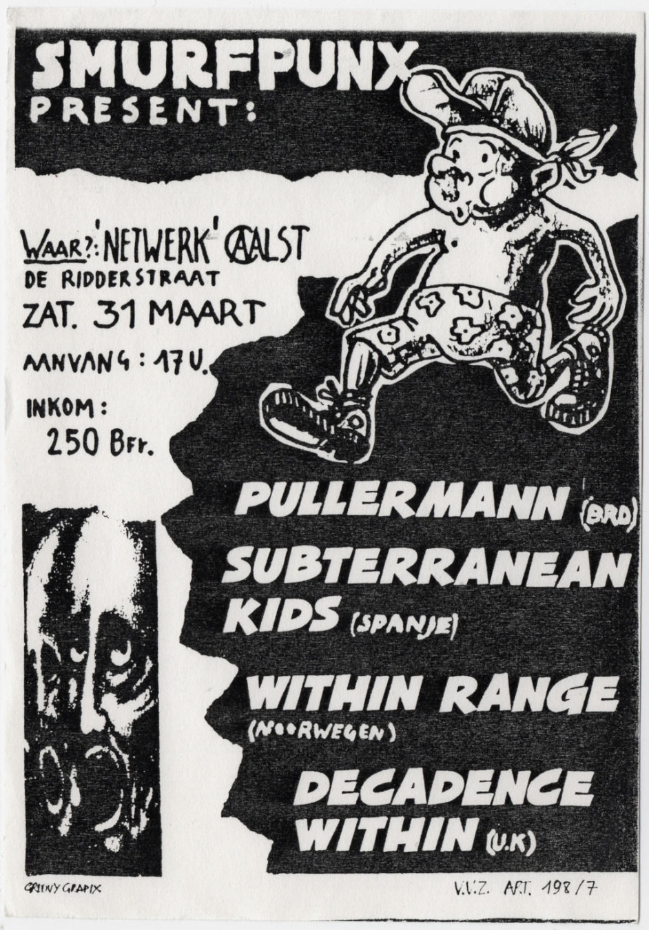 Pullermann + Subterranean Kids + Within Range + Decadence Within @ Netwerk  - 31.03.1990