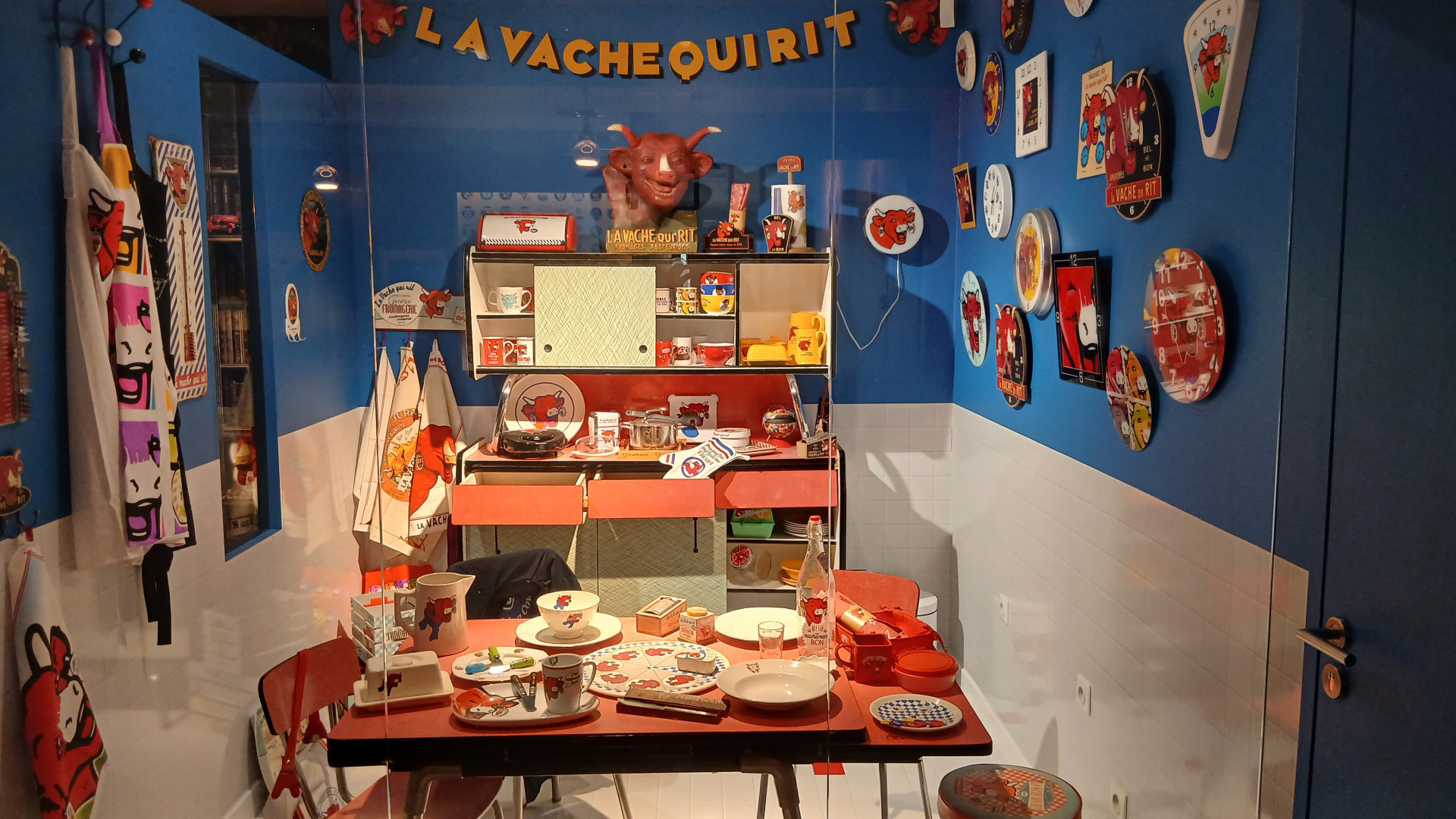 "Vache qui rit" muséum : a whole room dédicated to vache qui rit merchandising