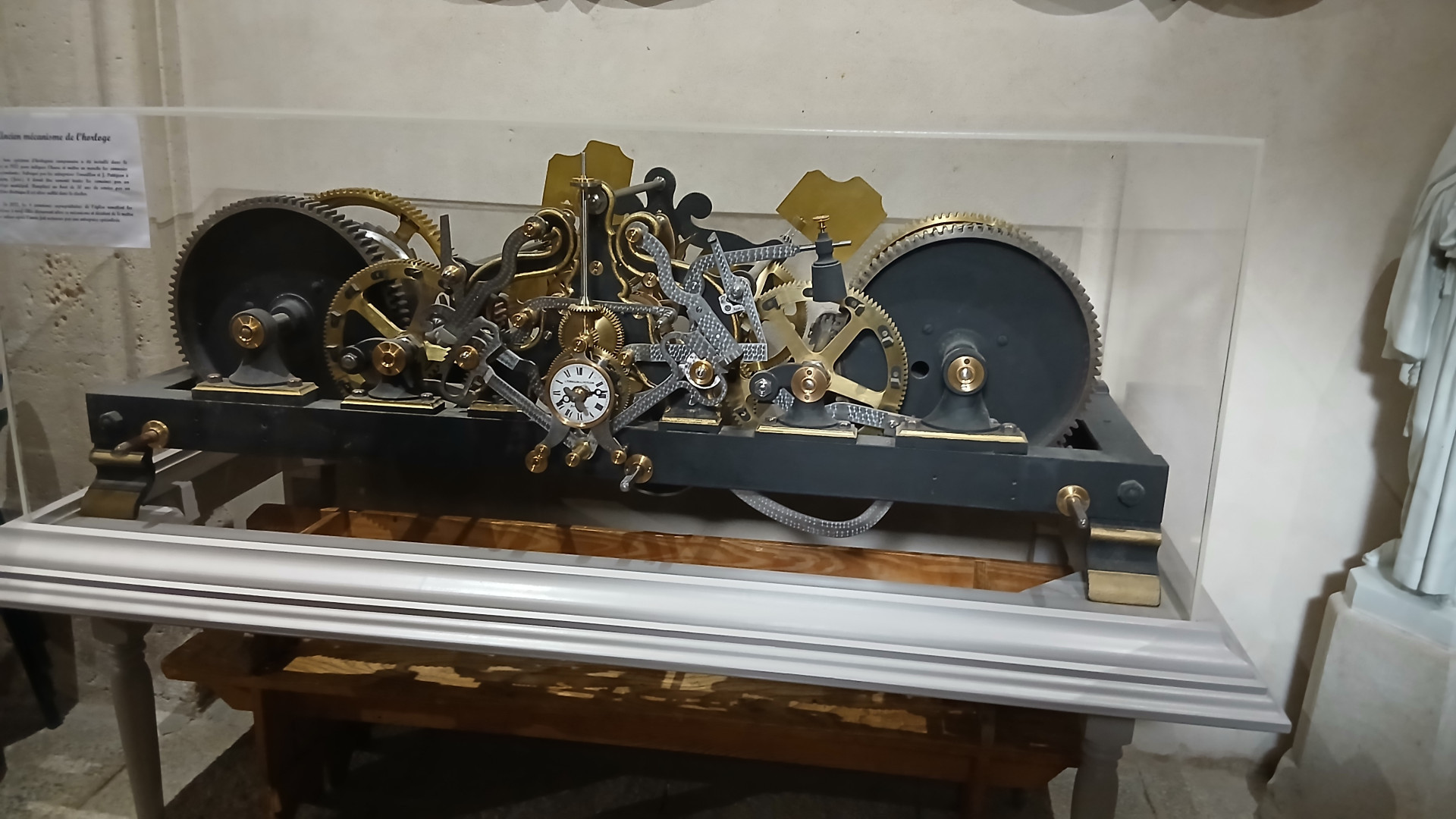 A church clock mechanism