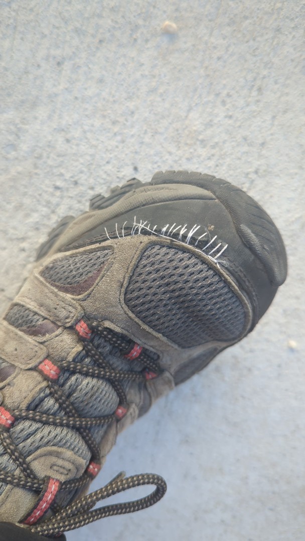 photo de ma chaussure recousu